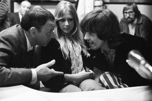 Sinatra being polite to George Harrison, probably through gritted teeth, 1968